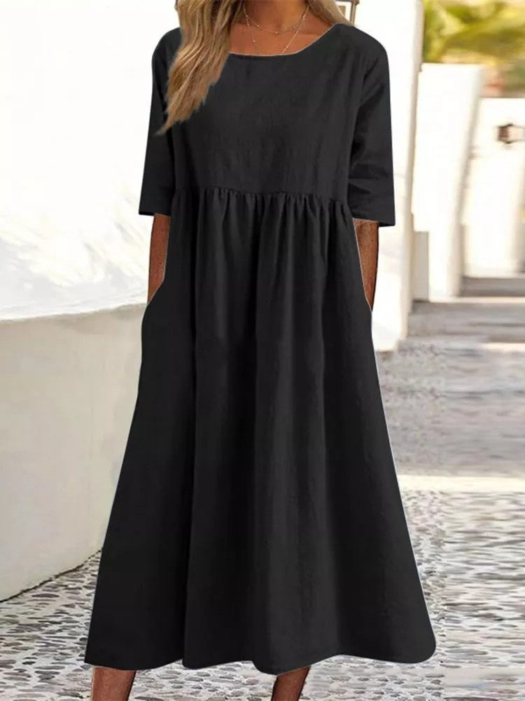 Jane - Half-sleeve Midi Dress