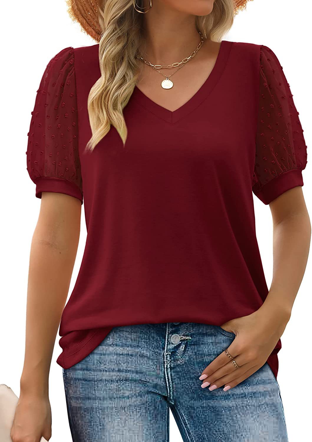 Cindee | Elegant Top With V-neck